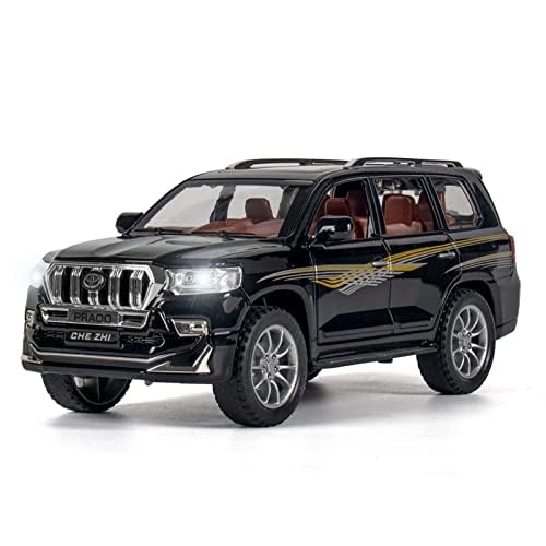 LAND CRUISER PRADO BIG SIZE 1:24 DIECAST METAL PULLBACK TOY CAR WITH OPENABLE DOORS & LIGHT, MUSIC BOYS CAR FOR KIDS BEST TOYS GIFTS TOYS FOR KIDS [SIZE:-22CM*9CM*7CM]【 MULTICOLOR 】