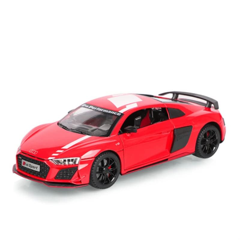 BIG SIZE AUDI R8 V10 1:24 DIECAST METAL PULLBACK TOY CAR WITH OPENABLE DOORS & LIGHT, MUSIC BOYS CAR FOR KIDS BEST TOYS GIFTS TOYS FOR KIDS [SIZE:-20CM*8.6CM*4.5CM]【 MULTICOLOR 】