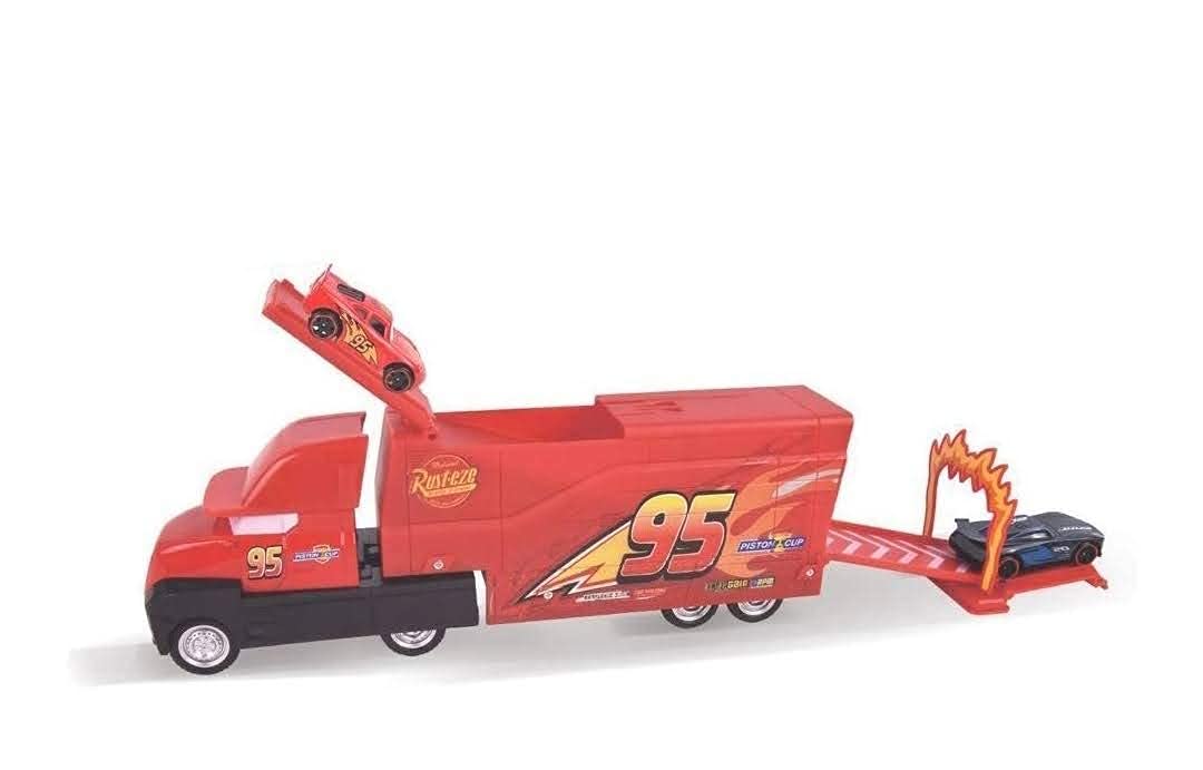 SET OF 7 PIXAR CARS 3 LIGHTNING MCQUEEN JACKSON STORM MACK UNCLE TRUCK 1:55 ALLOY TOY TRUCK CARS BEST TOY GIFT FOR KIDS- PACK OF 7, MULTICOLOR