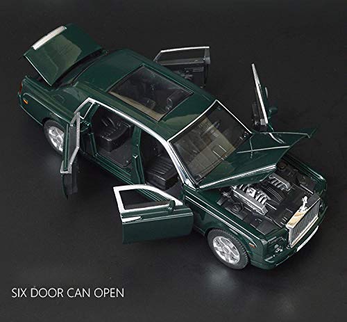 ROLLS ROYCE PHANTOM 1:32 DIECAST METAL PULLBACK TOY CAR WITH OPENABLE DOORS & LIGHT, MUSIC BOYS CAR FOR KIDS BEST TOYS GIFTS TOYS FOR KIDS [SIZE:-18CM*6CM*5.5CM]【 MULTICOLOR 】