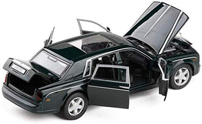 Rolls Royce Phantom Blue-Balck Scale Model Diecast Metalcar - All Size