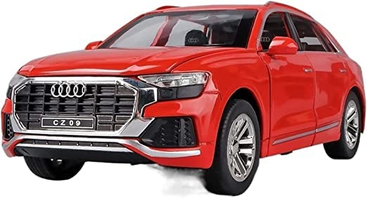 1:24  Scale Big Die-Cast Metal Car Toy Audi Q8 6 Openable Doors Light Sound Multicolo (White, Pack Of 1)