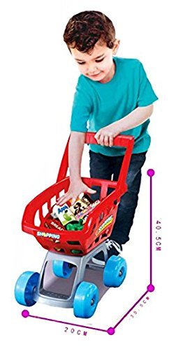 Baby Bucket Supermarket Play Set Shopping Cart (Red)