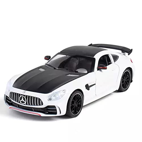 BIG SIZE MERCEDES BENZ AMG GTR 1:24 DIECAST METAL PULLBACK TOY CAR WITH OPENABLE DOORS & LIGHT, MUSIC BOYS CAR FOR KIDS BEST TOYS GIFTS TOYS FOR KIDS [SIZE:-21.5CM*8.7CM*6CM]【 MULTICOLOR 】