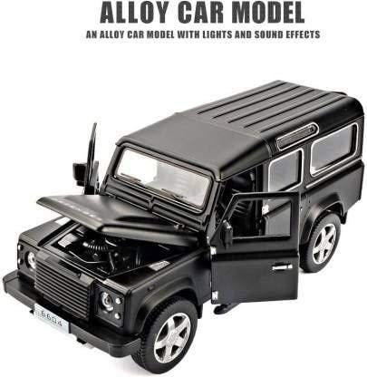 LAND ROVER DEFENDER 1:32 DIECAST SCALE MODEL METAL PULL BACK WITH OPENABLE DOORS & LIGHT, MUSIC TOY VEHICLE FOR KIDS [SIZE:-14.4CM*6CM*5.5CM]【 MULTICOLOR 】