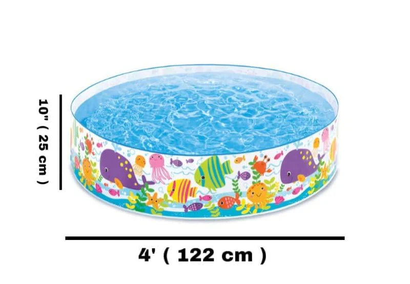4 FT ROUND SHAPE WITHOUT AIR PORTABLE INFLATABLE & FOLDABLE SWIMMING POOL OUTDOOR & INDOOR WATER SWIMMING POOL FOR KIDS & ADULTS