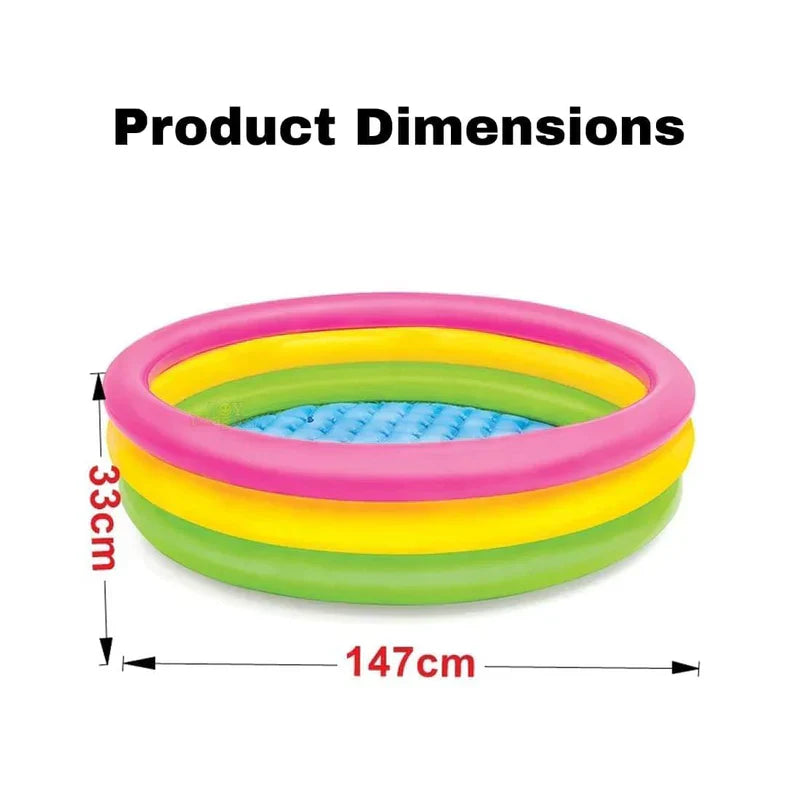 5 FT ROUND SHAPE PORTABLE INFLATABLE & FOLDABLE SWIMMING POOL OUTDOOR & INDOOR WATER SWIMMING POOL FOR KIDS & ADULTS