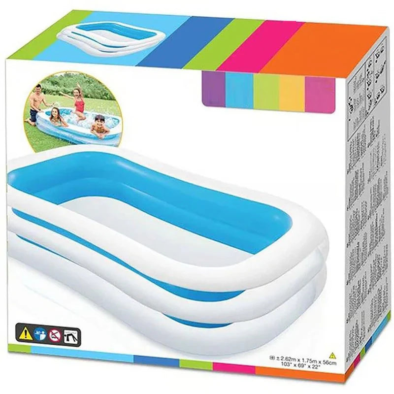 8.5 FT PORTABLE INFLATABLE & FOLDABLE SWIMMING POOL OUTDOOR & INDOOR WATER SWIMMING POOL FOR KIDS & ADULTS