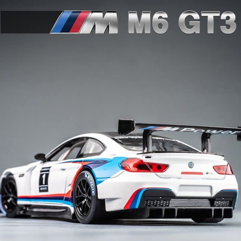 BMW M8 GTE SPORTS 1:32 DIECAST METAL PULLBACK TOY CAR WITH OPENABLE DOORS & LIGHT, MUSIC BOYS CAR FOR KIDS BEST TOYS GIFTS TOYS FOR KIDS [SIZE:-17CM*7.4CM*4.5CM]【 MULTICOLOR 】