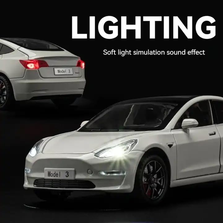 Tesla Model 3 Scale Model Diecast Metalcar - All Size