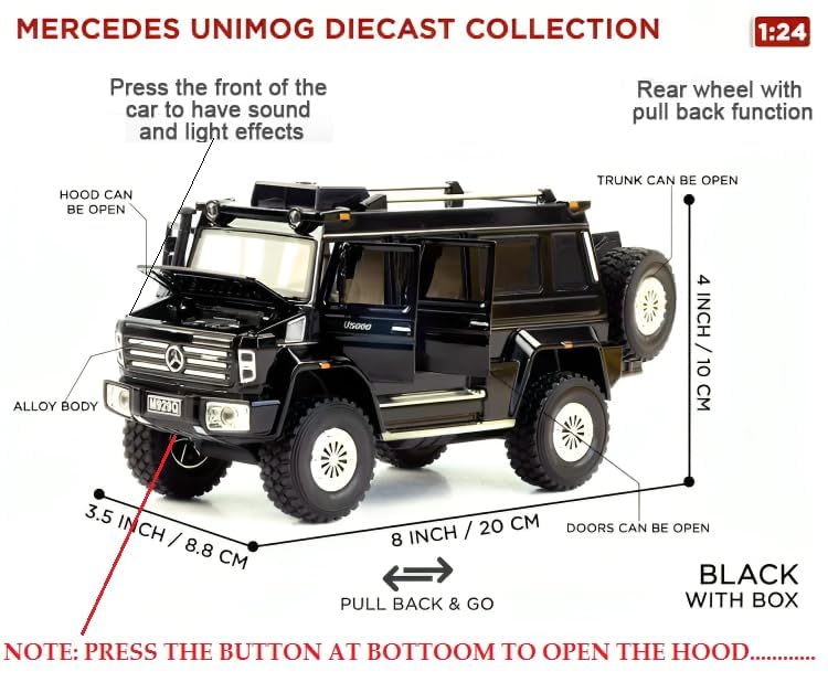 Mercedes-benz Unimog Scale Model Diecast Metalcar - All Size