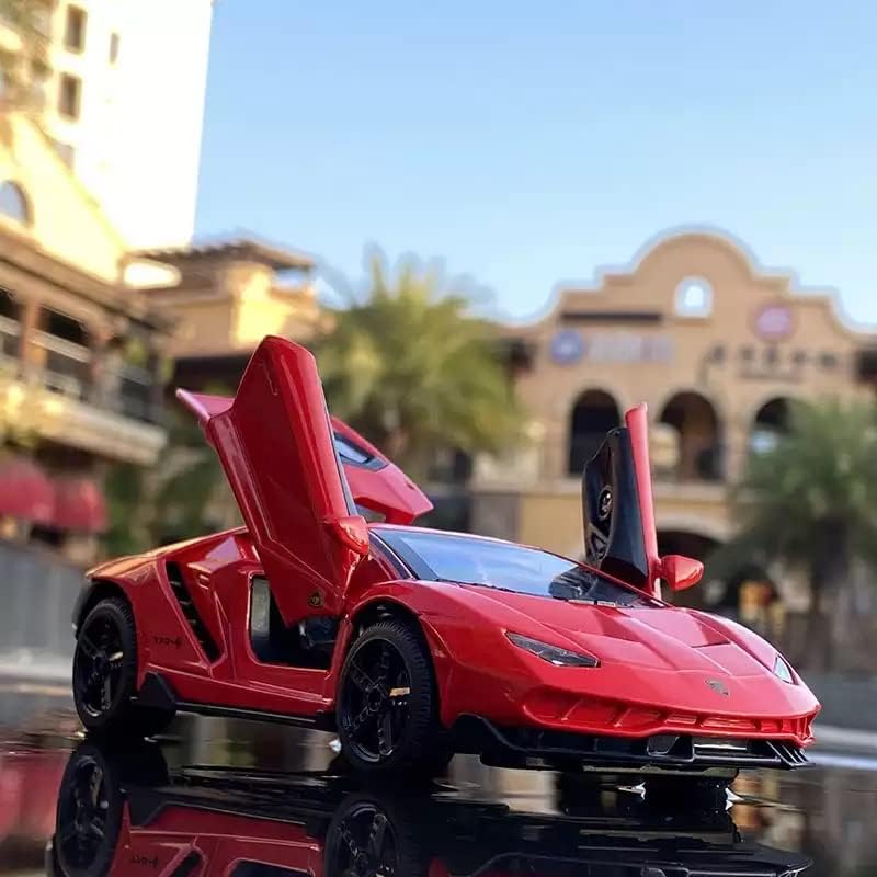 LAMBORGHINI CENTENARIO LP770 1:24 DIECAST METAL PULLBACK TOY CAR WITH OPENABLE DOORS & LIGHT, MUSIC BOYS CAR FOR KIDS BEST TOYS GIFTS TOYS FOR KIDS [SIZE:-20CM*9.5CM*5CM]【 MULTICOLOR 】