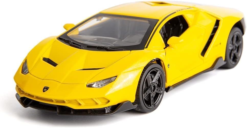 LAMBORGHINI CENTENARIO LP770 1:24 DIECAST METAL PULLBACK TOY CAR WITH OPENABLE DOORS & LIGHT, MUSIC BOYS CAR FOR KIDS BEST TOYS GIFTS TOYS FOR KIDS [SIZE:-20CM*9.5CM*5CM]【 MULTICOLOR 】