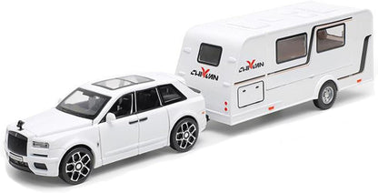 Rolls Royce Cullinan Trailer Scale Model Diecast Metalcar - All Size