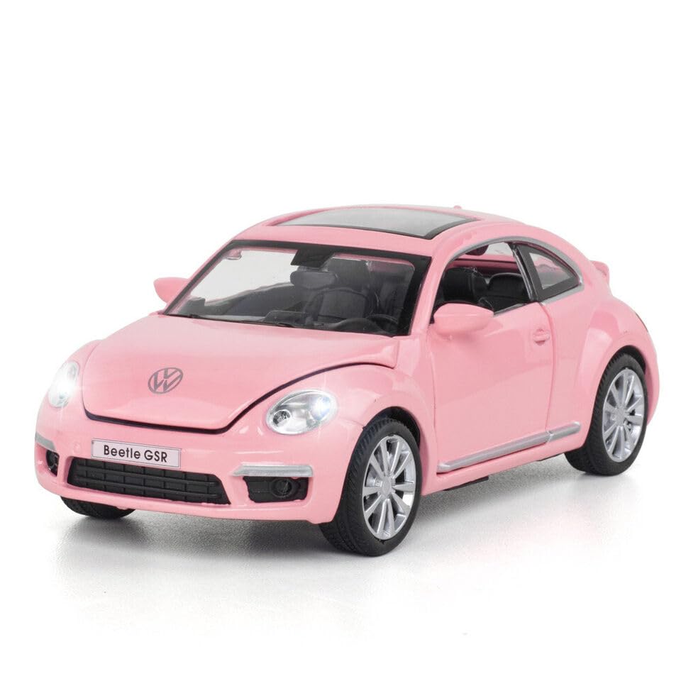 Volkswagen Beetle 1:2 Diecast Scale Model Metal Pull Back Toy car for Kids with Openable Doors & Light, Music Toy Vehicle for Kids【 MULTICOLOR 】