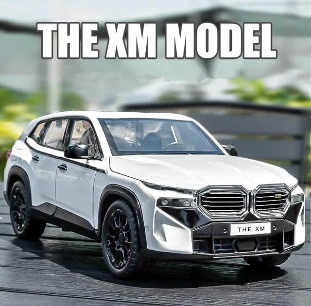 BIG SIZE BMW XM THE 1:24 DIECAST METAL PULLBACK TOY CAR WITH OPENABLE DOORS & LIGHT, MUSIC BOYS CAR FOR KIDS BEST TOYS GIFTS TOYS FOR KIDS [SIZE:-22CM*10.5CM*9CM]【 MULTICOLOR 】