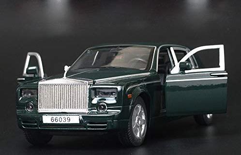 Rolls Royce Phantom Blue-Balck Scale Model Diecast Metalcar - All Size