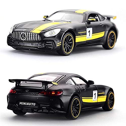 BENZ AMG GTR RB 1:32 DIECAST METAL PULLBACK TOY CAR WITH OPENABLE DOORS & LIGHT, MUSIC BOYS CAR FOR KIDS BEST TOYS GIFTS TOYS FOR KIDS [SIZE:-15CM*7CM*4CM]【 MULTICOLOR 】 [Size : 15Cm*6.4Cm*5Cm]