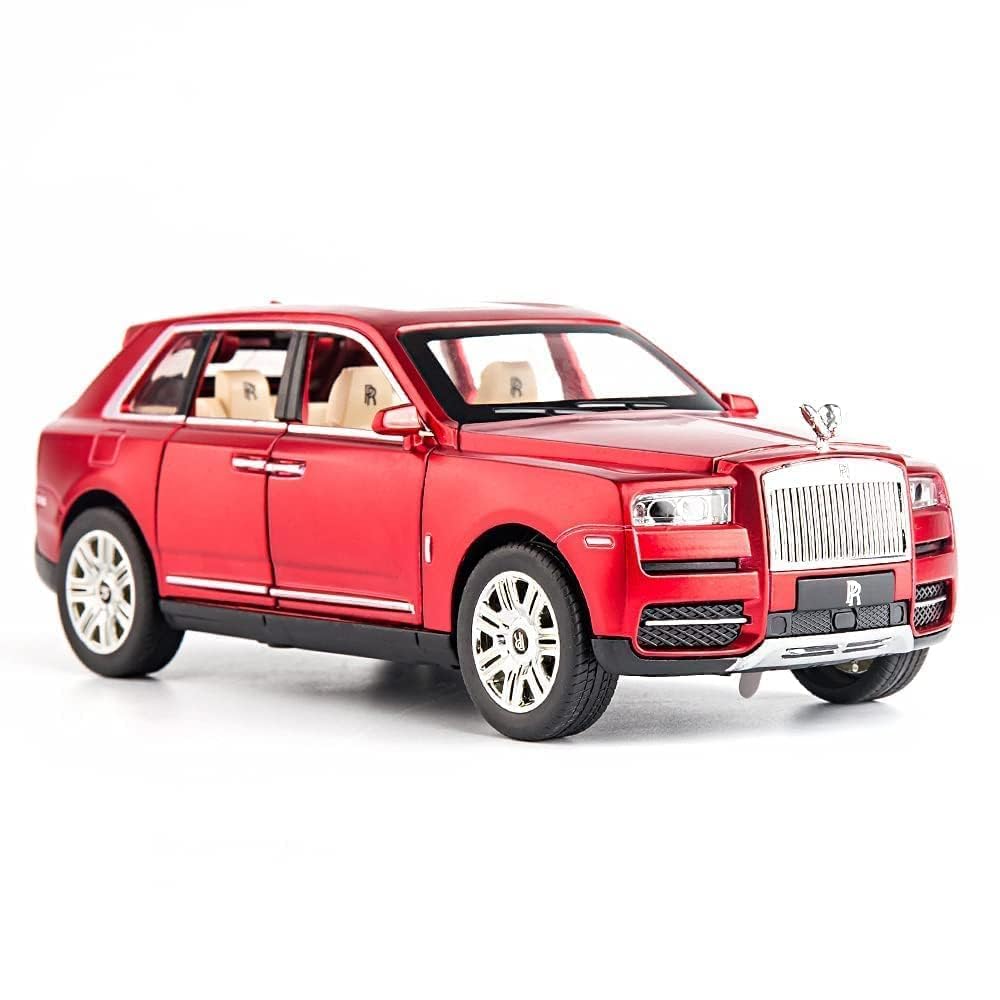 BIG SIZE ROLLS ROYCE CULLINAN 1:24 DIECAST METAL PULLBACK TOY CAR WITH OPENABLE DOORS & LIGHT, MUSIC BOYS CAR FOR KIDS BEST TOYS GIFTS TOYS FOR KIDS [SIZE:-20CM*8.5CM*7CM]【 MULTICOLOR 】