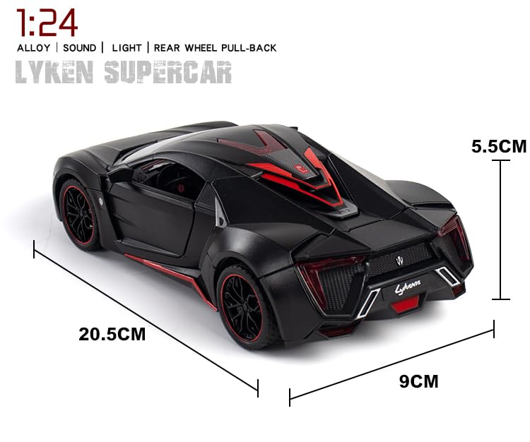 Big Size 1:24 Diecast Metal Car Model Hyper Toy Car [Size : ‎21.5 Cm*9 Cm*5.5Cm]