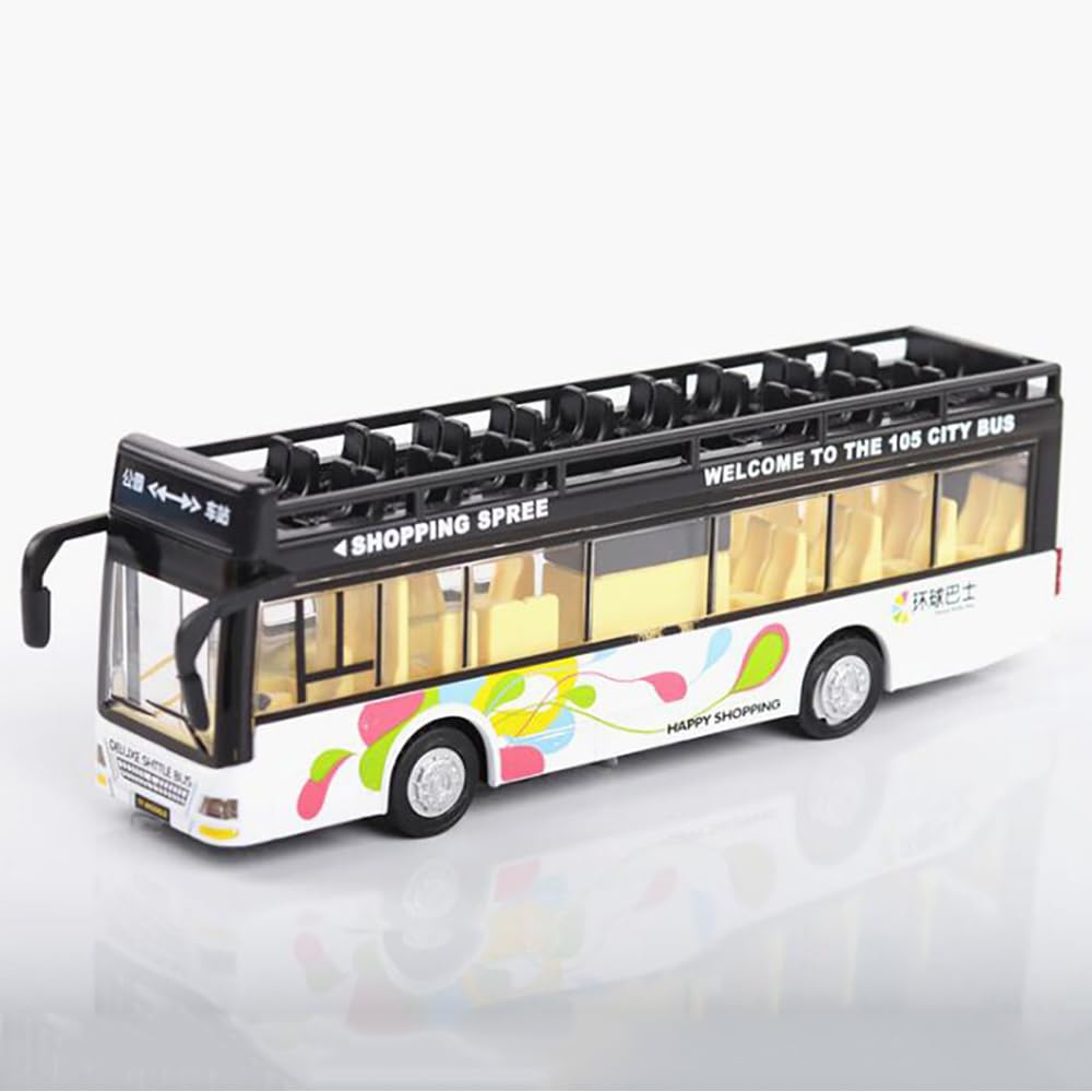 METAL BUS TOYS FOR KIDS DIECAST BUS TOY WITH LIGHT SOUND PULL BACK COLLECTION BUS TOYS FOR BOY KIDS