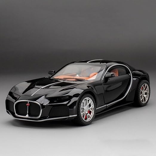 Bugatti Atlantic Big Size 1:24 Diecast Scale Model Metal Pull Back Toy car for Kids with Openable Doors & Light, Music Toy Vehicle for Kids 【 MULTICOLOR 】[SIZE : 20.5CM* 9CM*7.5CM]