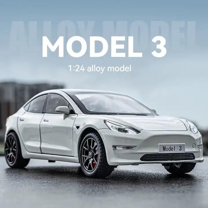 Tesla Model 3 Scale Model Diecast Metalcar - All Size