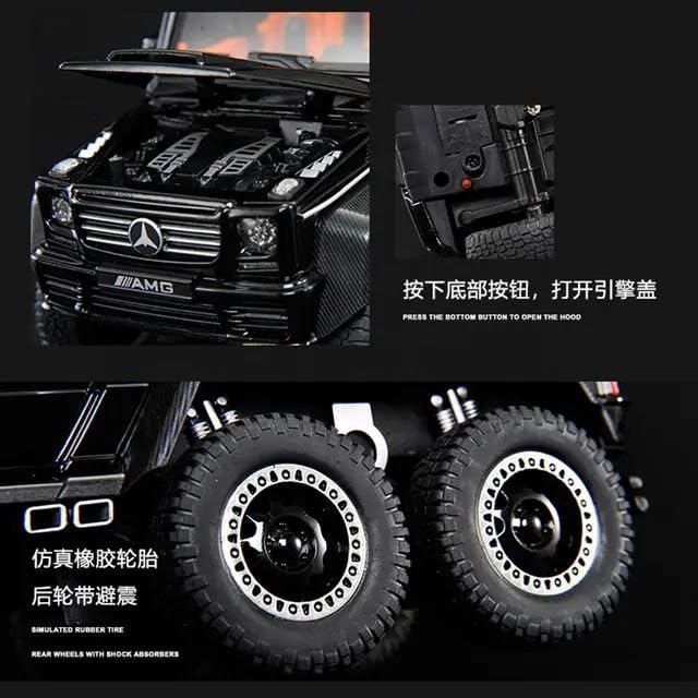 Mercedes 6x6 Scale Model Diecast Metalcar - All Size