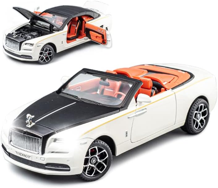 BIG SIZE ROLLS-ROYCE CONVERTIBLE SUPER SPORTS 1:24 DIECAST METAL PULLBACK TOY CAR WITH OPENABLE DOORS & LIGHT, MUSIC BOYS CAR FOR KIDS BEST TOYS GIFTS TOYS FOR KIDS [SIZE:-22.1CM* 8.2CM* 6.2CM]【 MULTICOLOR 】