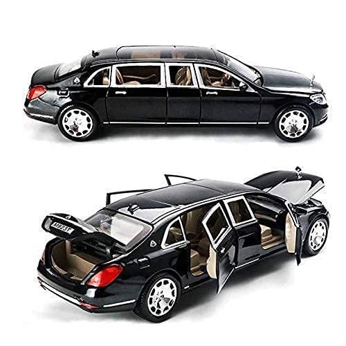 MERCEDES BENZ LONG 1:32 DIECAST METAL PULLBACK TOY CAR WITH OPENABLE DOORS & LIGHT, MUSIC BOYS CAR FOR KIDS BEST TOYS GIFTS TOYS FOR KIDS [SIZE:-21.7CM*7.4CM*5.4CM]【 MULTICOLOR 】