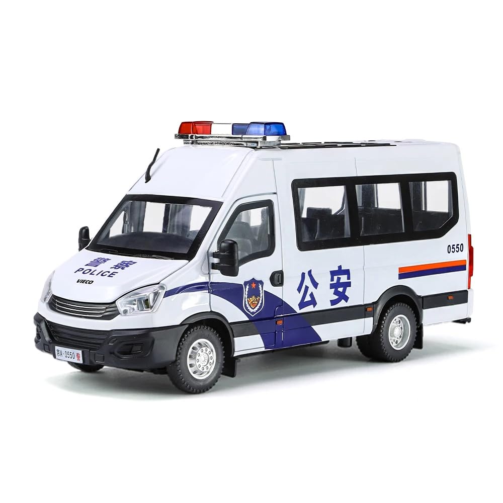 BIG SIZE POLICE VAN 1:24 DIECAST METAL PULLBACK TOY CAR WITH OPENABLE DOORS & LIGHT, MUSIC BOYS CAR FOR KIDS BEST TOYS GIFTS TOYS FOR KIDS [SIZE:-21CM*10CM*9CM]【 MULTICOLOR 】