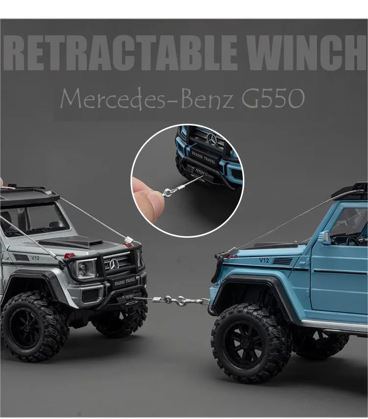 Mercedes-Benz Brabus G550 1:24 DIECAST METAL PULLBACK TOY CAR WITH OPENABLE DOORS & LIGHT, MUSIC BOYS CAR FOR KIDS BEST TOYS GIFTS TOYS FOR KIDS [SIZE:-24.5CM*11.3CM*10.6CM]【 MULTICOLOR 】