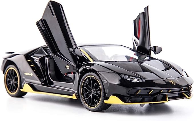 LAMBORGHINI CENTENARIO LP770 1:24 DIECAST METAL PULLBACK TOY CAR WITH OPENABLE DOORS & LIGHT, MUSIC BOYS CAR FOR KIDS BEST TOYS GIFTS TOYS FOR KIDS [SIZE:-20CM*9.5CM*5CM]【 MULTICOLOR 】