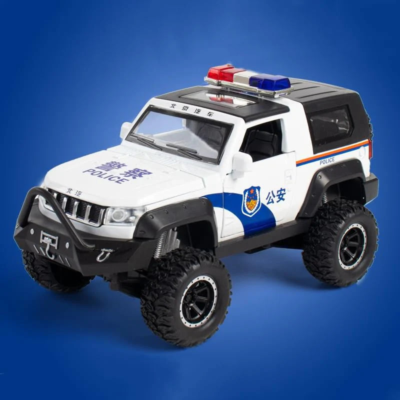 Jeep Police Scale Model Diecast Metalcar - All Size