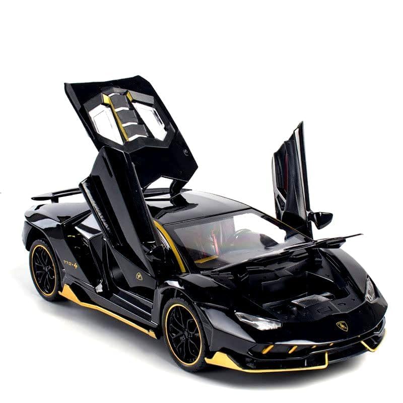 LAMBORGHINI CENTENARIO LP770 1:24 DIECAST METAL PULLBACK TOY CAR WITH OPENABLE DOORS & LIGHT, MUSIC BOYS CAR FOR KIDS BEST TOYS GIFTS TOYS FOR KIDS [SIZE:-20CM*9.5CM*5CM]【 MULTICOLOR 】