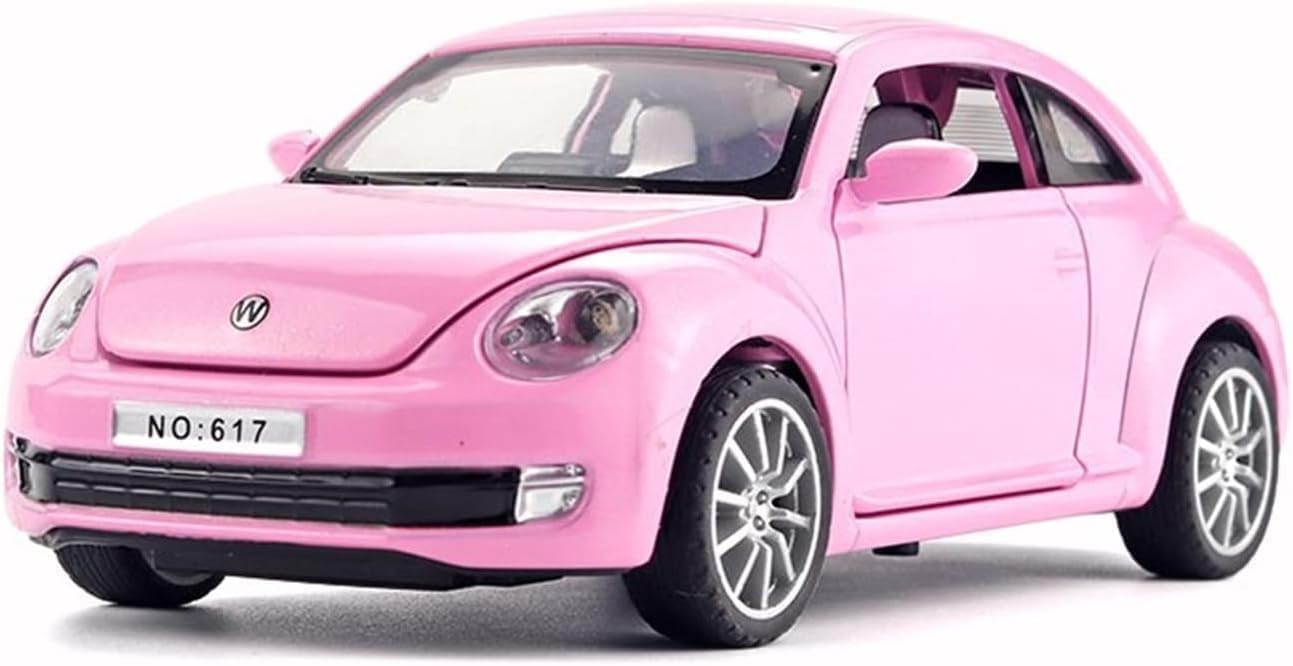 Volkswagen Beetle 1:2 Diecast Scale Model Metal Pull Back Toy car for Kids with Openable Doors & Light, Music Toy Vehicle for Kids【 MULTICOLOR 】