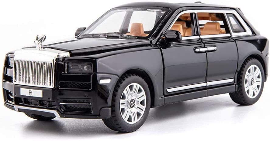 Rolls Royce Cullinan Scale Model Diecast Metalcar Black - All Size
