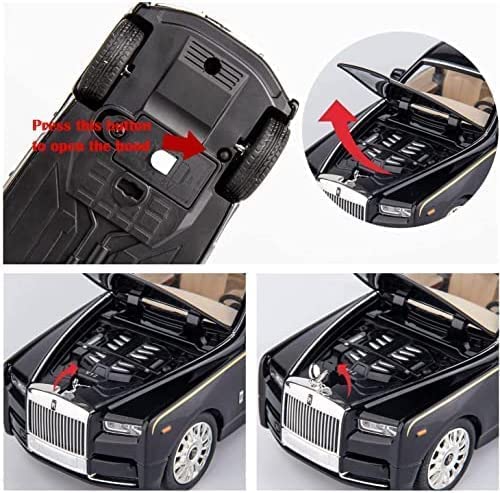 ROLLS ROYCE PHANTOM BIG SIZE 1:24 DIECAST SCALE MODEL METAL PULL BACK WITH OPENABLE DOORS & LIGHT, MUSIC TOY VEHICLE FOR KIDS [SIZE:-21 CM*9CM*8.5CM]【 MULTICOLOR 】