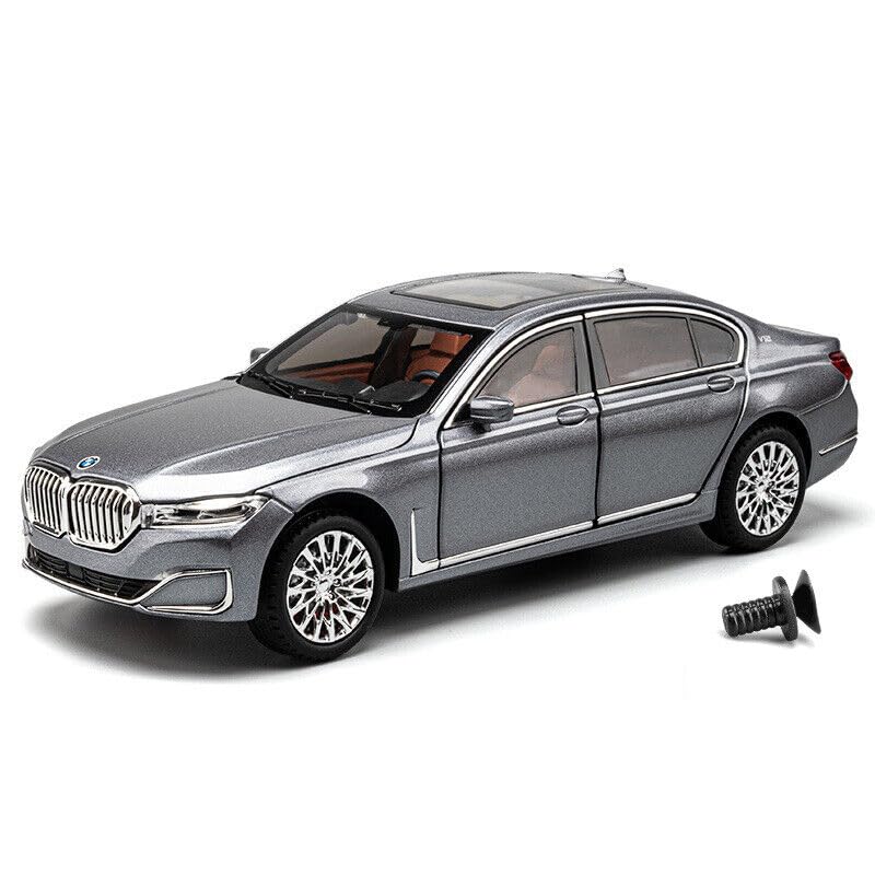 BMW 760Li Big 1:24 Diecast Scale Model Metal Pull Back with Openable Doors & Light, Music Toy Vehicle for Kids [SIZE:-21 CM*9CM*8.5CM]【 MULTICOLOR 】