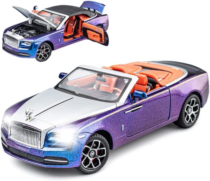 BIG SIZE ROLLS-ROYCE CONVERTIBLE SUPER SPORTS 1:24 DIECAST METAL PULLBACK TOY CAR WITH OPENABLE DOORS & LIGHT, MUSIC BOYS CAR FOR KIDS BEST TOYS GIFTS TOYS FOR KIDS [SIZE:-22.1CM* 8.2CM* 6.2CM]【 MULTICOLOR 】