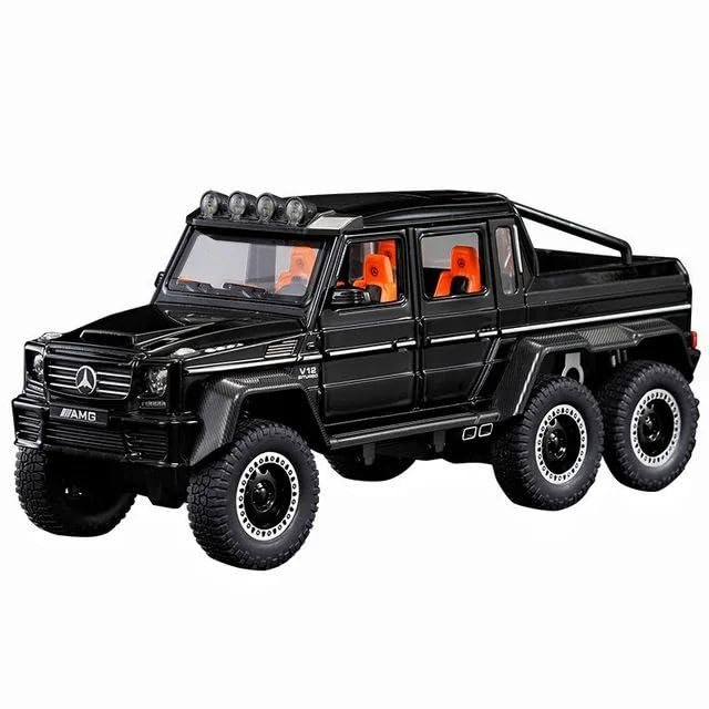 BIG SIZE MERCEDES 6X6 1:24 DIECAST METAL PULLBACK TOY CAR WITH OPENABLE DOORS & LIGHT, MUSIC BOYS CAR FOR KIDS BEST TOYS GIFTS TOYS FOR KIDS [SIZE:-22CM*9CM*7CM]【 MULTICOLOR 】