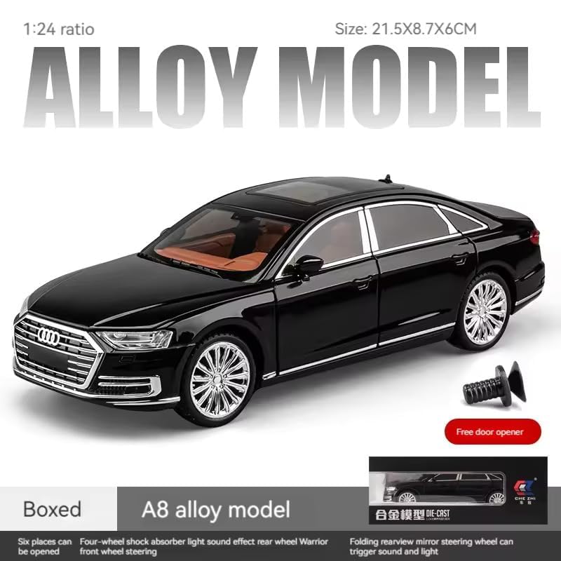 Audi A8 Scale Model Diecast Metalcar - All Size