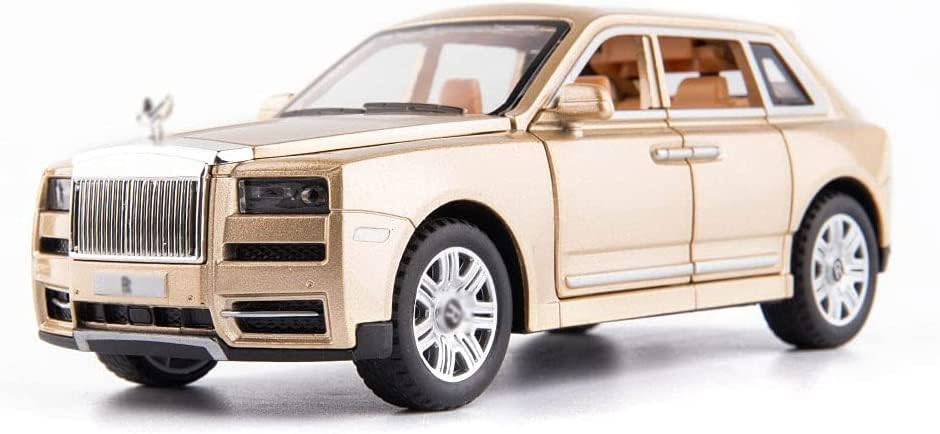 ROLLS ROYCE CULLINAN 1:32 DIECAST METAL PULLBACK TOY CAR WITH OPENABLE DOORS & LIGHT, MUSIC BOYS CAR FOR KIDS BEST TOYS GIFTS TOYS FOR KIDS [SIZE:-16CM*6.5CM*5CM]【 MULTICOLOR 】