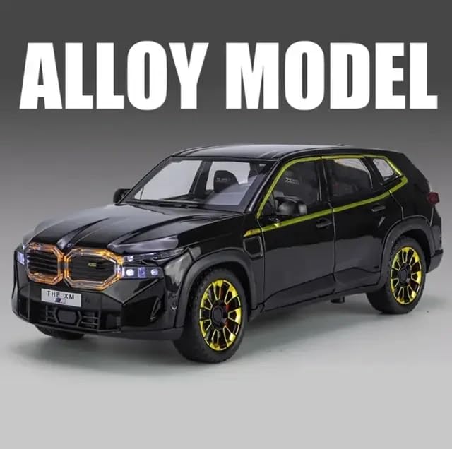 BIG SIZE BMW XM THE 1:24 DIECAST METAL PULLBACK TOY CAR WITH OPENABLE DOORS & LIGHT, MUSIC BOYS CAR FOR KIDS BEST TOYS GIFTS TOYS FOR KIDS [SIZE:-22CM*10.5CM*9CM]【 MULTICOLOR 】