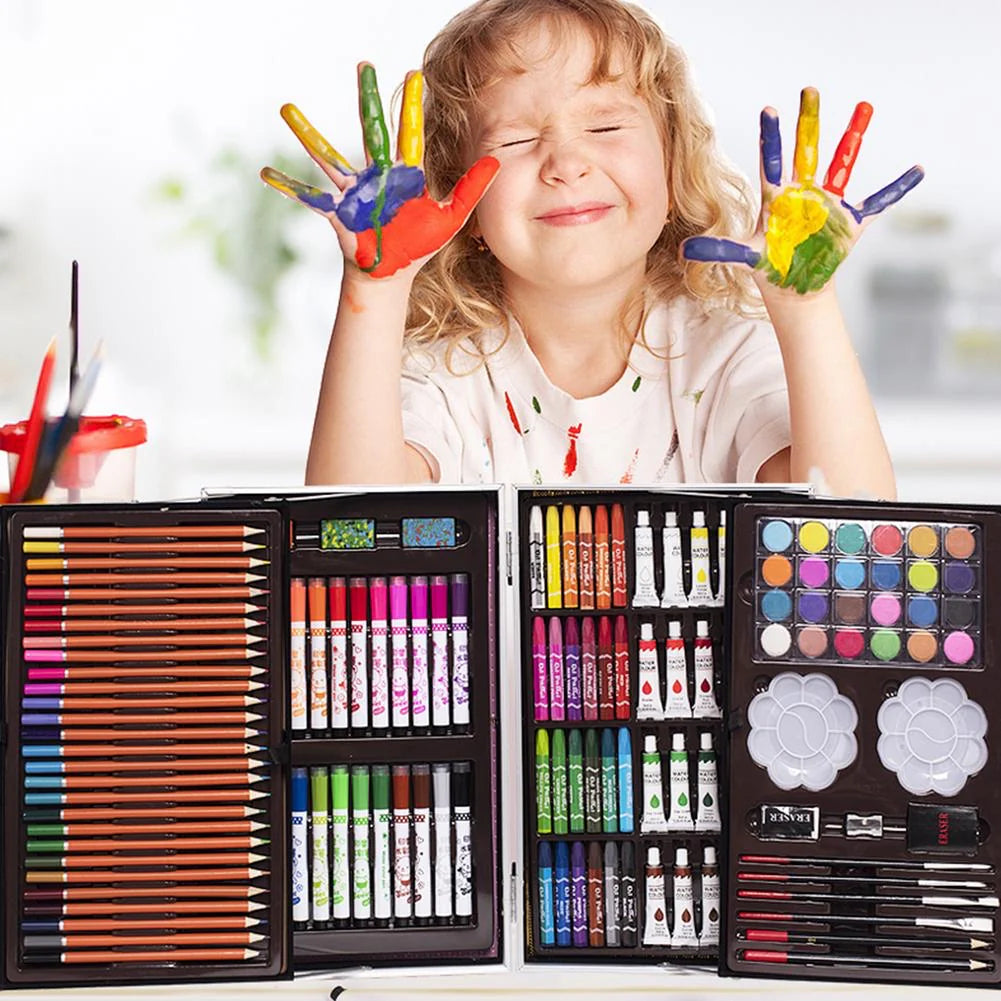 145 Pcs Art Painting Trunk for Kids & Adults