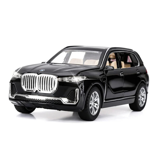 BIG SIZE BMW X7 1:24 DIECAST METAL PULLBACK TOY CAR WITH OPENABLE DOORS & LIGHT, MUSIC BOYS CAR FOR KIDS BEST TOYS GIFTS TOYS FOR KIDS [SIZE:-21CM*9.1CM*5.5CM]【 MULTICOLOR 】