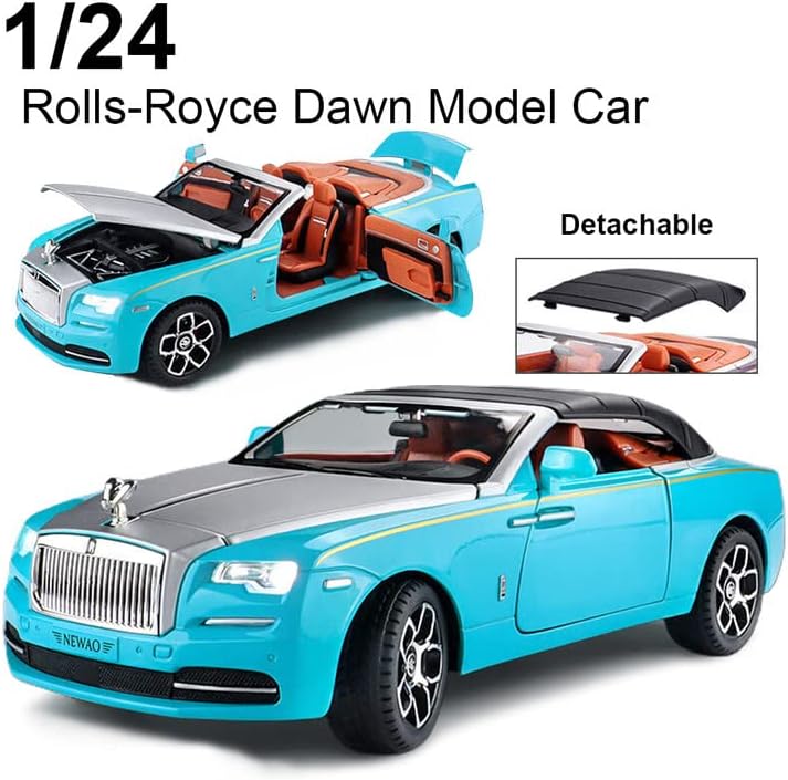 BIG SIZE ROLLS-ROYCE CONVERTIBLE SUPER SPORTS 1:24 DIECAST METAL PULLBACK TOY CAR WITH OPENABLE DOORS & LIGHT, MUSIC BOYS CAR FOR KIDS BEST TOYS GIFTS TOYS FOR KIDS [SIZE:-22.1CM* 8.2CM* 6.2CM]【 MULTICOLOR 】