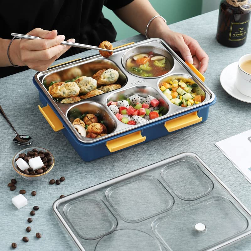 5 Compartment Bento Lunch Box for Adults Kids