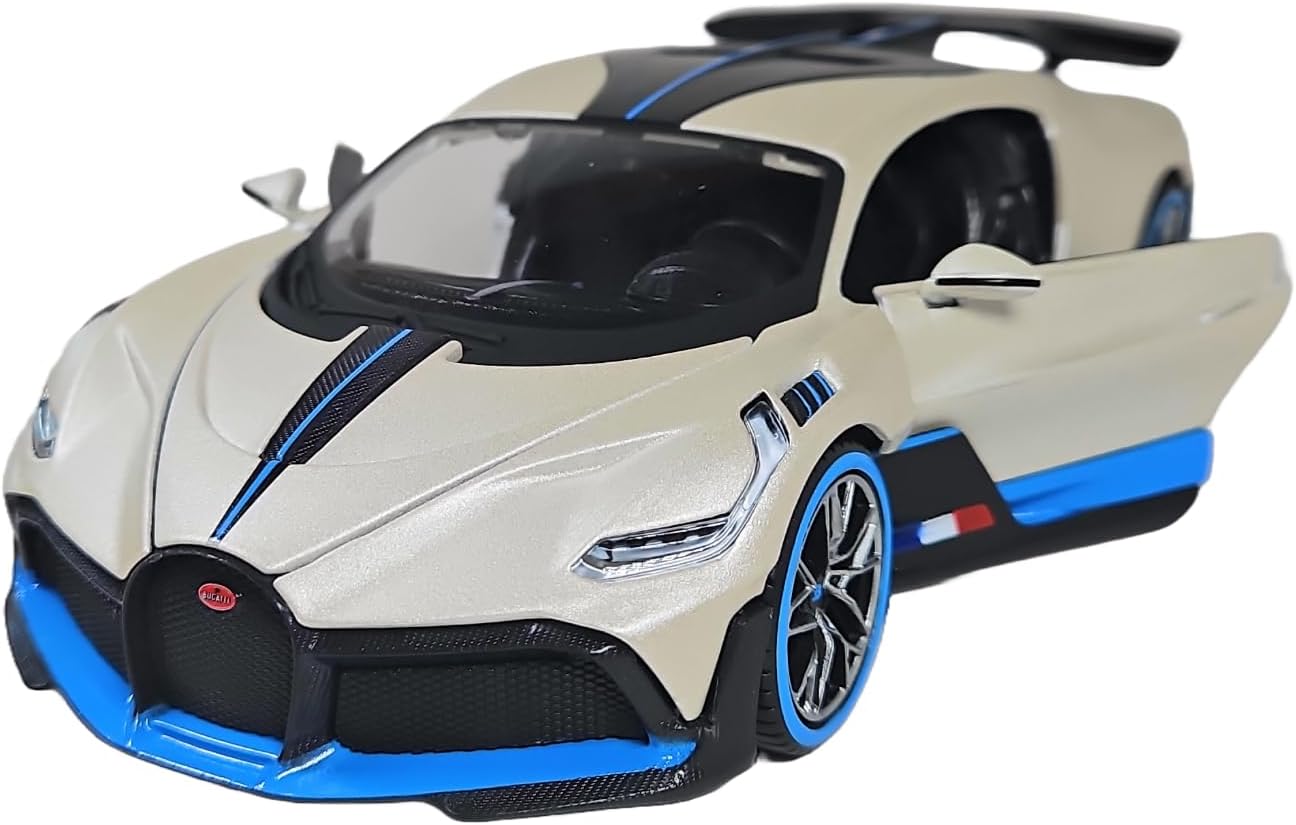 Big Size 1:24 BUGATTI DIVO DIECAST METAL PULLBACK TOY CAR WITH OPENABLE DOORS & LIGHT, MUSIC BOYS CAR FOR KIDS BEST TOYS GIFTS TOYS FOR KIDS [SIZE:-22CM*9CM*7CM]【 MULTICOLOR 】