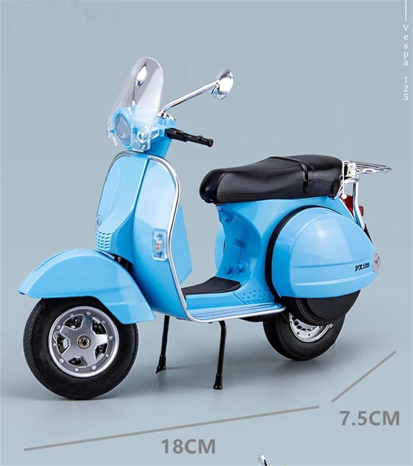 BEAUTY HUB VESPA 125 MOTORCYCLE MODEL, ALLOY MATERIAL, SIMULATED RETRO MOTORCYCLE, LITTLE SHEEP SCOOTER, BOXED COLLECTION DISPLAY (COLOR : MULTI)